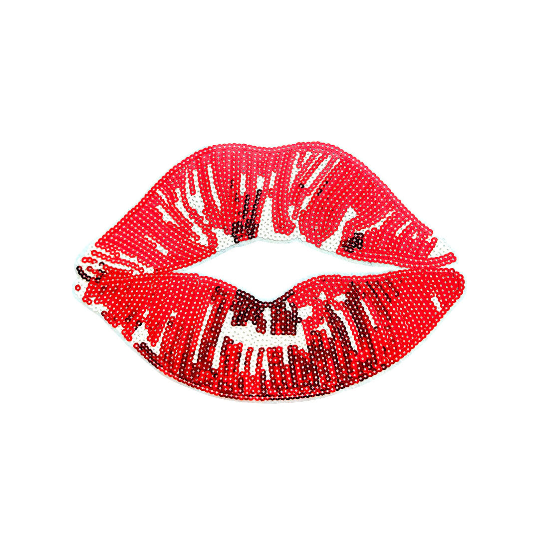 Parche Labios Rojos Lentejuelas BY DELUXE Chile