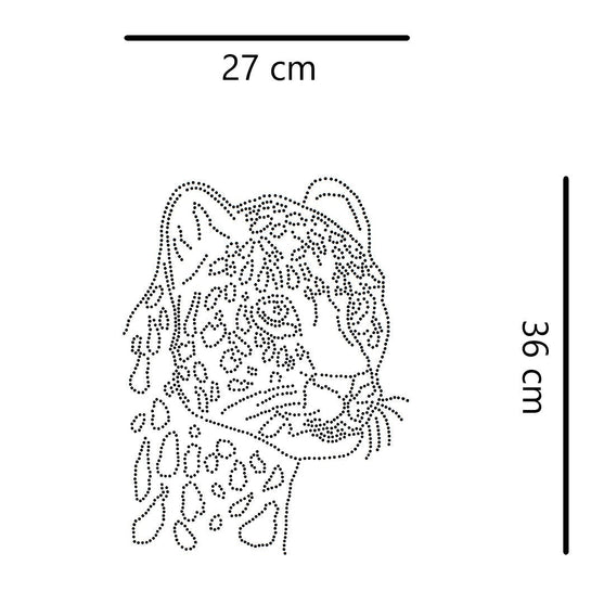 Aplique Leopardo Negro Strass BY DELUXE Chile