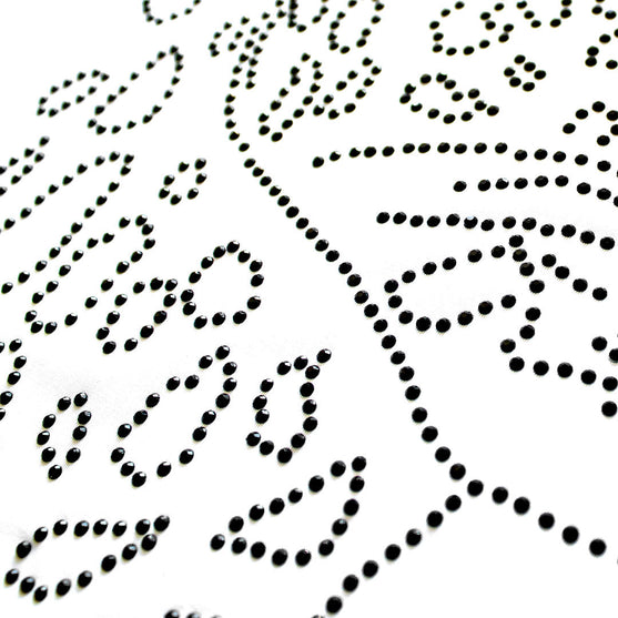 Aplique Leopardo Negro Strass BY DELUXE Chile