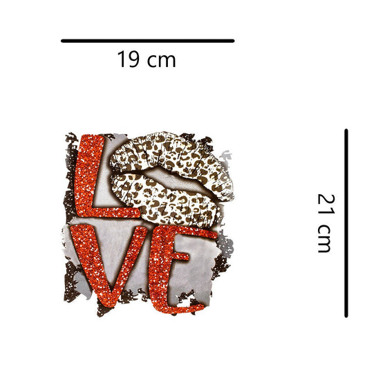 Aplique en Vinilo Love Boca Animal Print BY DELUXE Chile