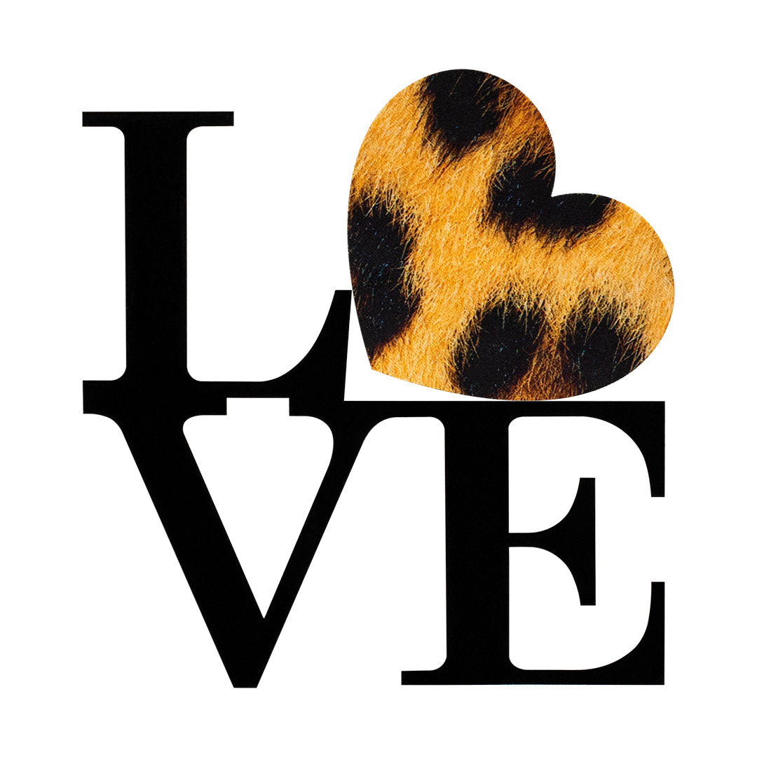 Parche Love Corazón Animal Print Felpa BY DELUXE Chile