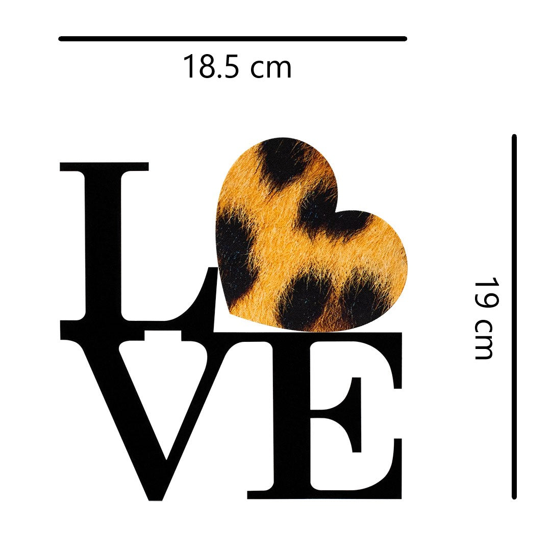 Parche Love Corazón Animal Print Felpa BY DELUXE Chile
