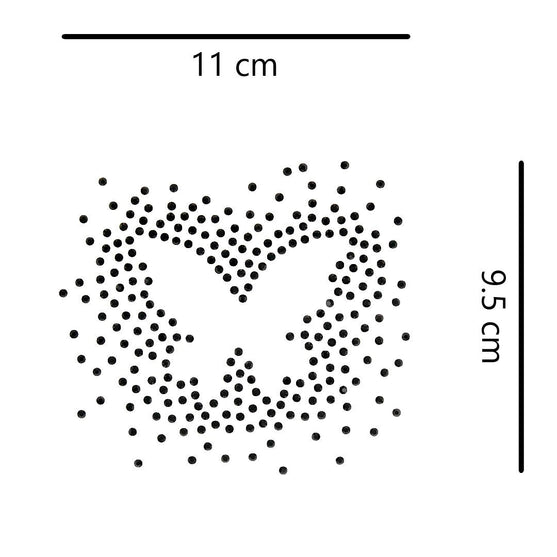 Aplique Mariposa Negra Strass BY DELUXE Chile