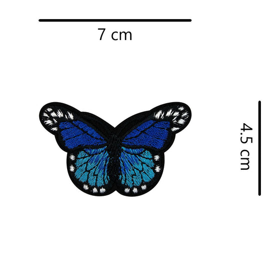 5 Unidades Decoración Mariposa Azul Bordada BY DELUXE Chile