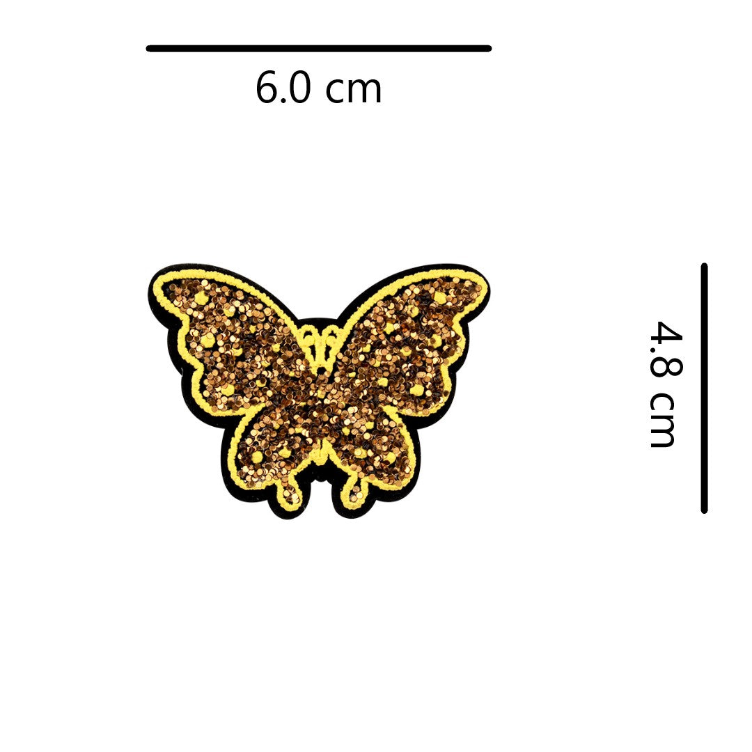 5 Unidades Parche Mariposa Dorada Brillante BY DELUXE Chile