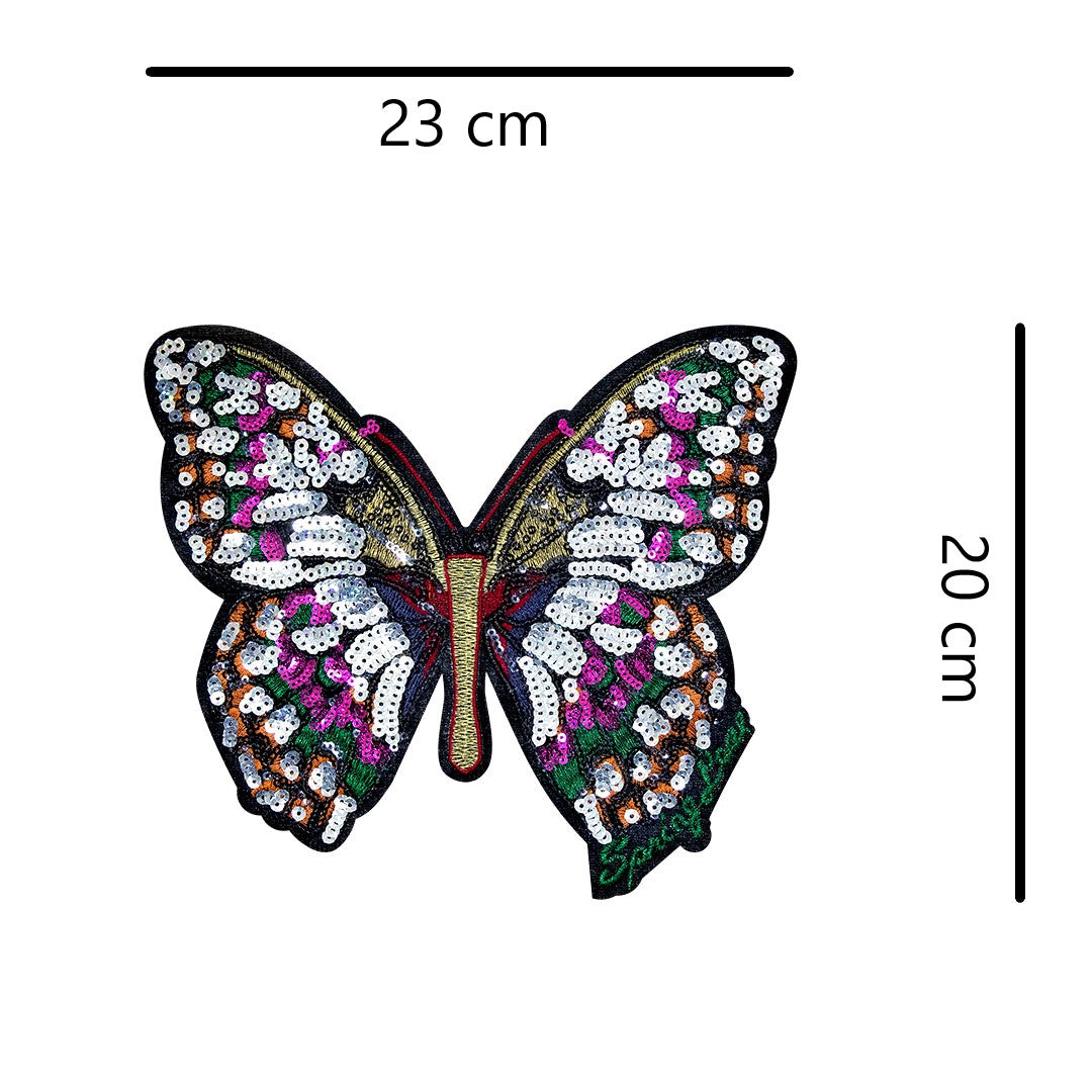 Parche Mariposa Multicolor Lentejuelas BY DELUXE Chile