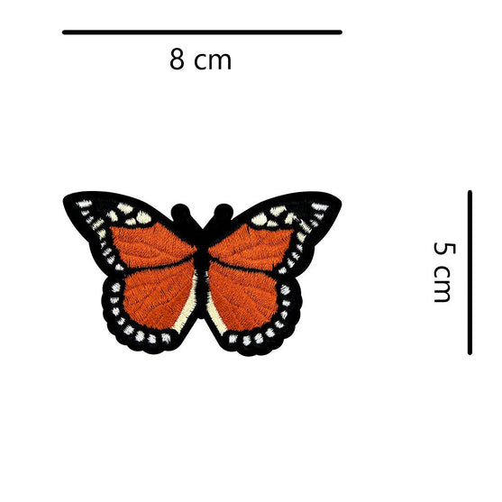 5 Unidades Decoración Mariposa Naranja Bordada BY DELUXE Chile