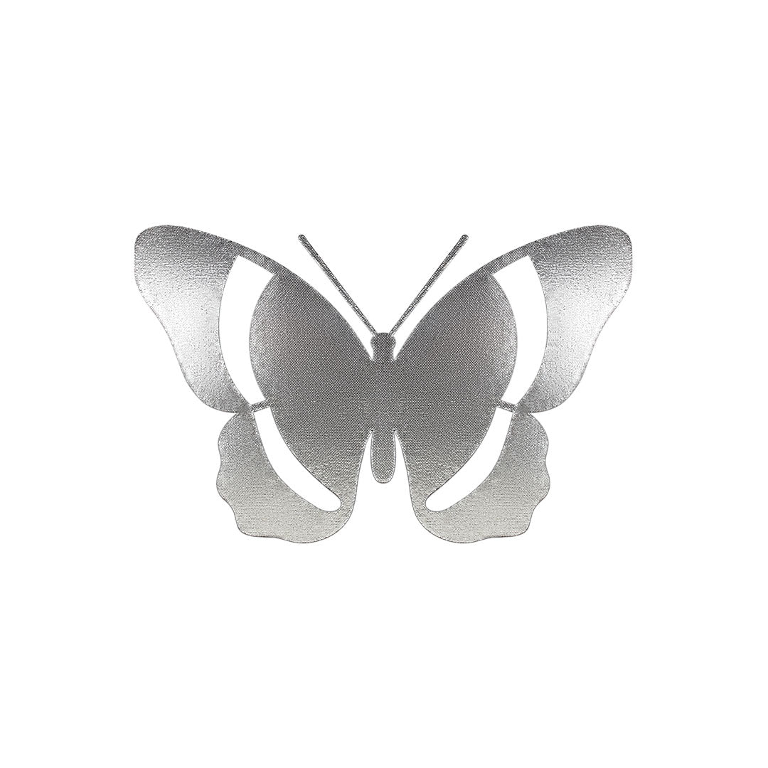 10 Unidades Parche Mariposa Plateada Ranuras BY DELUXE Chile