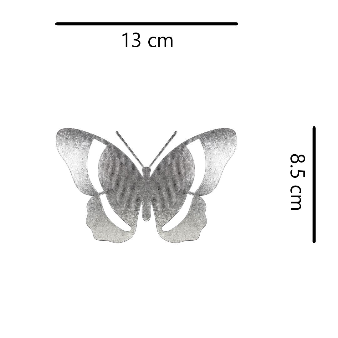 10 Unidades Parche Mariposa Plateada Ranuras BY DELUXE Chile