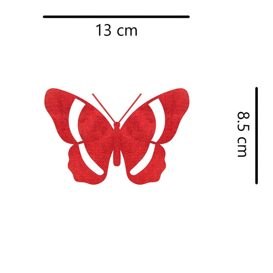 10 Unidades Parche Mariposa Roja Ranuras BY DELUXE Chile
