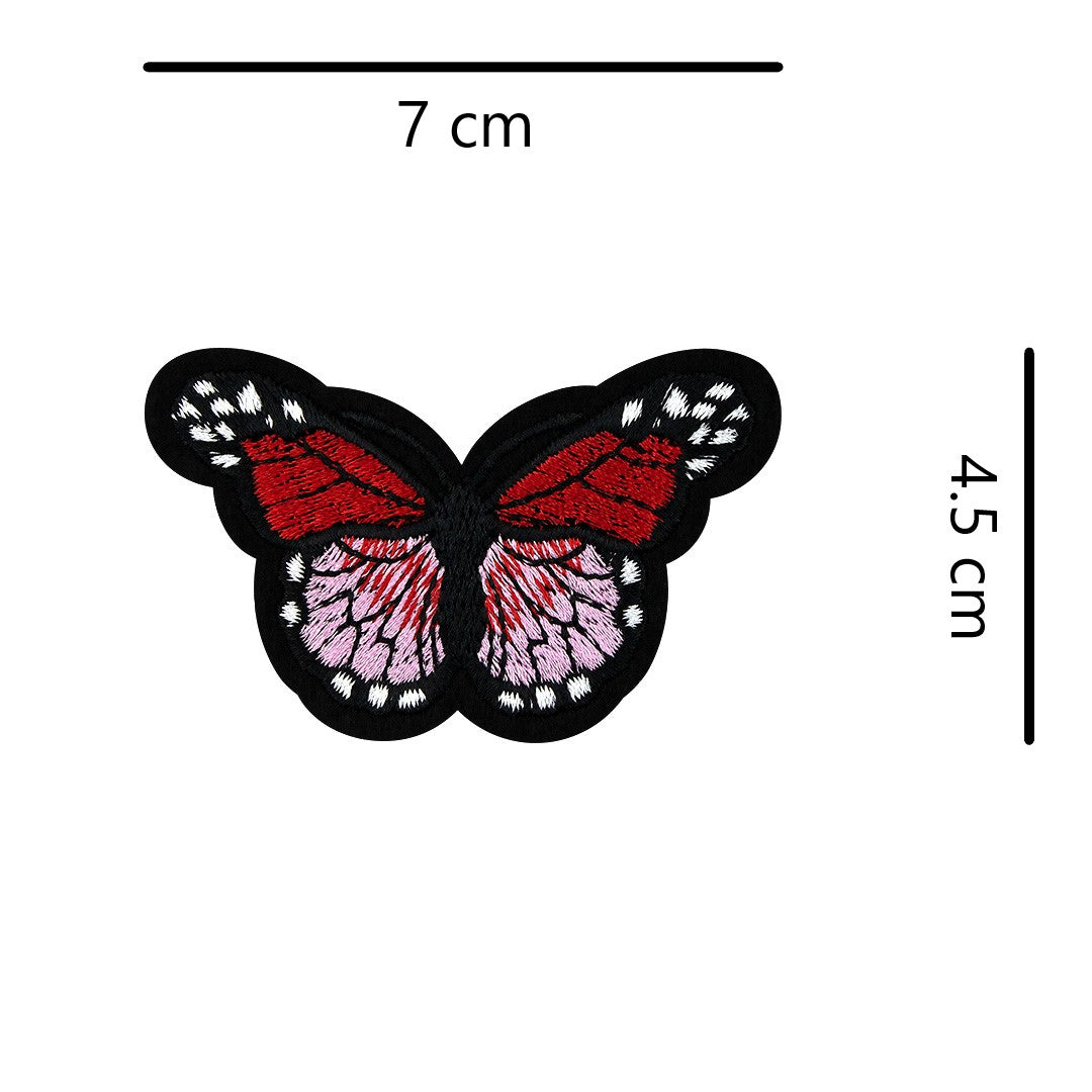 5 Unidades Decoración Mariposa Roja Bordada BY DELUXE Chile