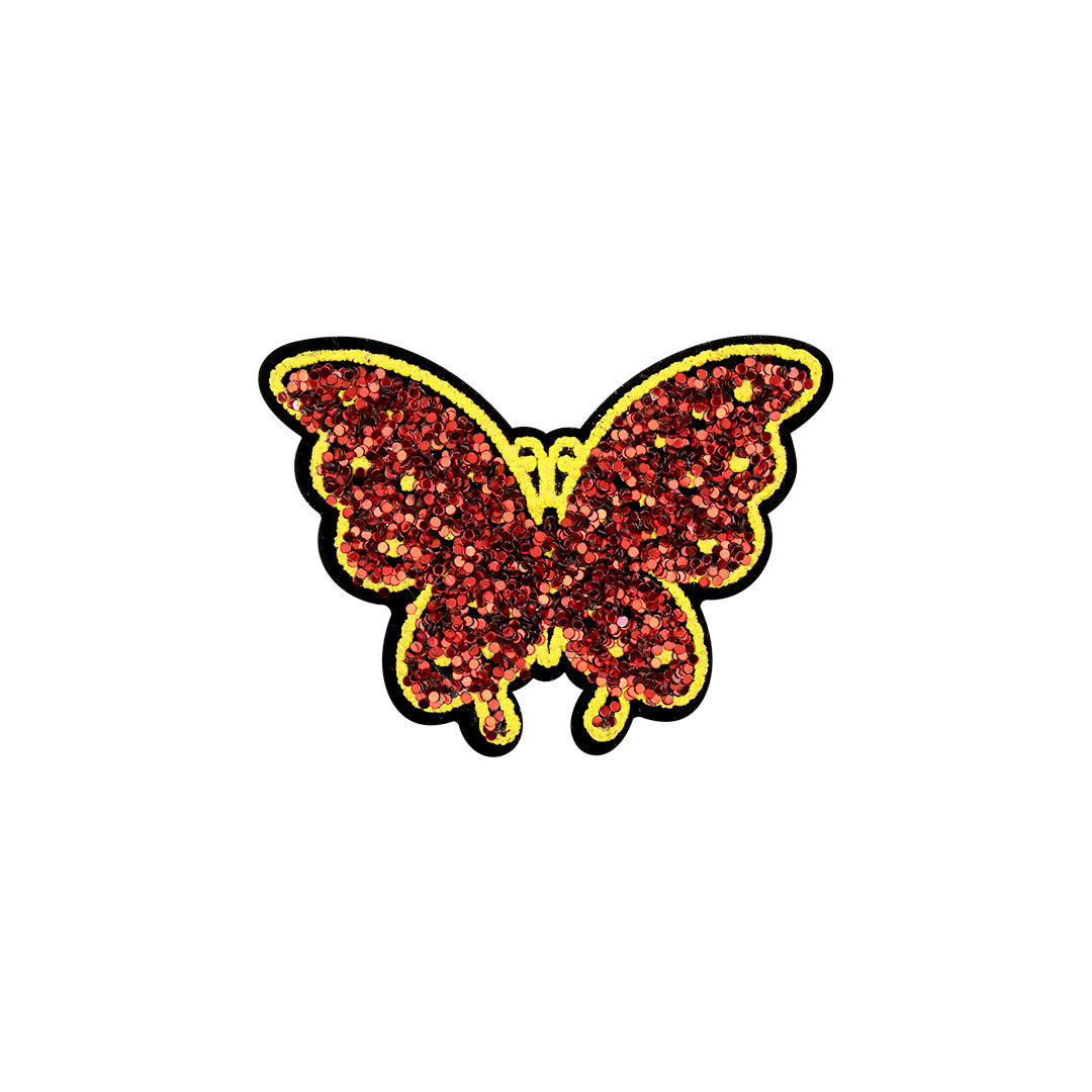 5 Unidades Parche Mariposa Roja Brillante BY DELUXE Chile