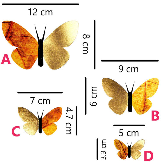 20 Unidades Parche Mariposas Doradas BY DELUXE Chile