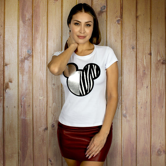 Parche Mouse Plateado Animal Print Felpa BY DELUXE Chile