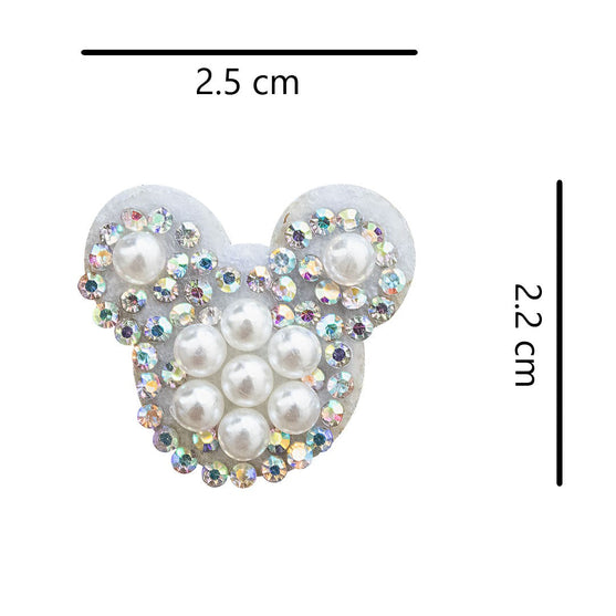 20 Unidades Decoración Mouse Blanco Perlas Brillantes BY DELUXE Chile