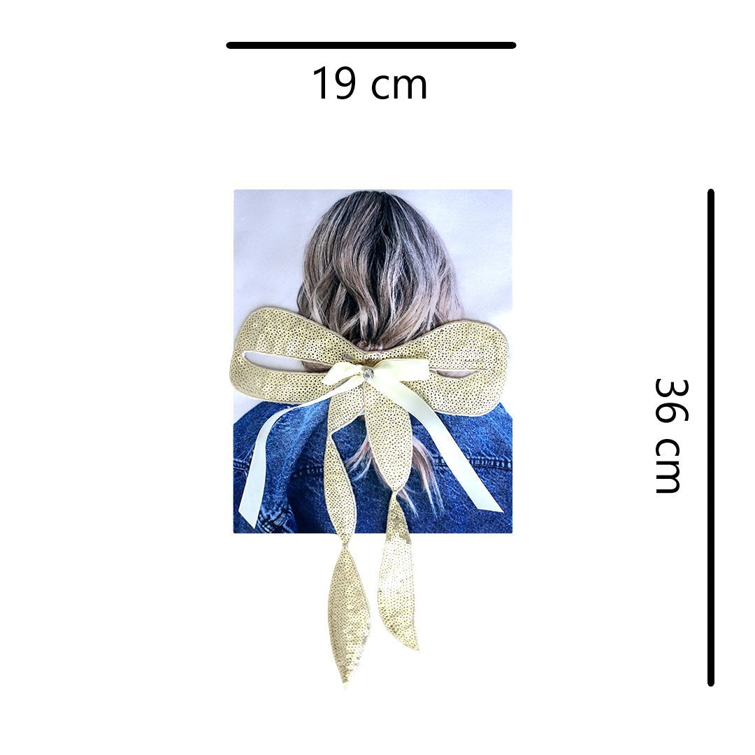 Aplique Mujer Lazo Dorado Lentejuelas BY DELUXE Chile