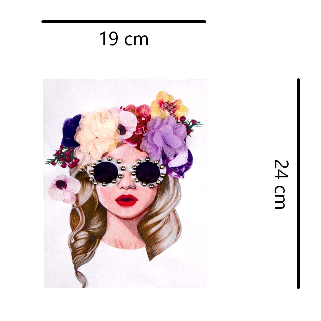 Aplique Mujer Lentes Flores BY DELUXE Chile