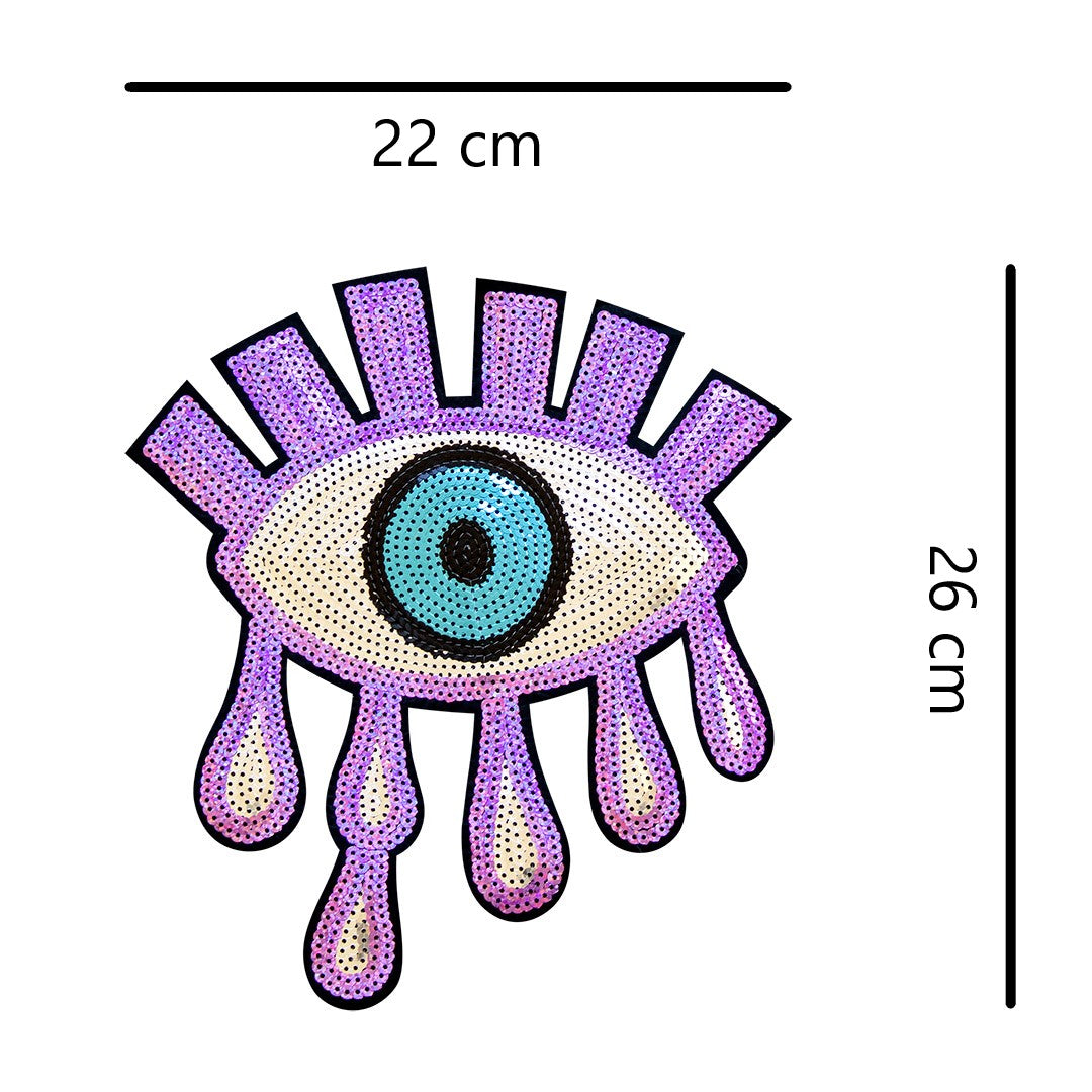 Parche Ojo Turco Tornasol Doble Lágrima Lentejuelas BY DELUXE Chile