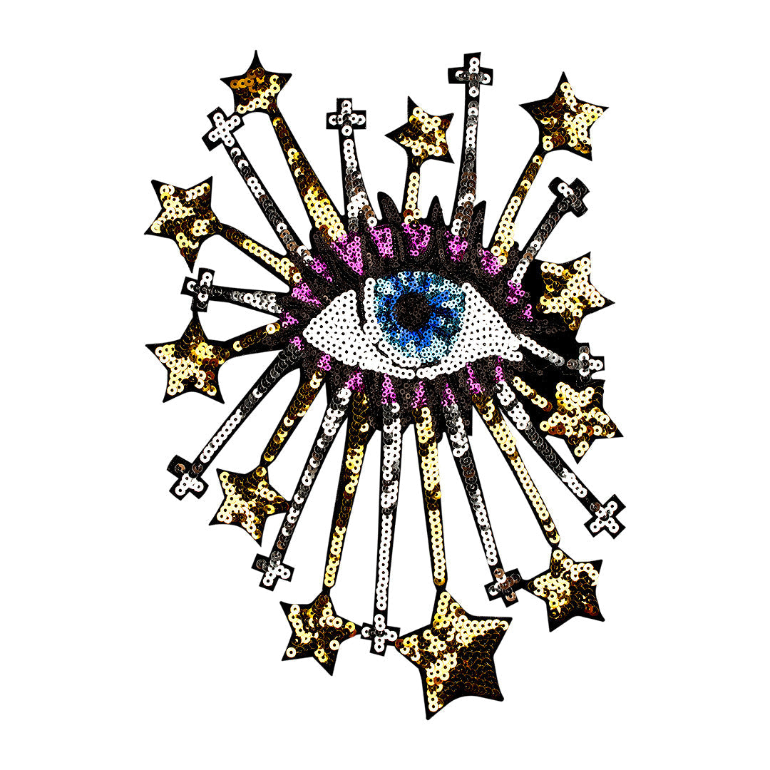 Parche Ojo Turco Estrellas Lentejuelas BY DELUXE Chile