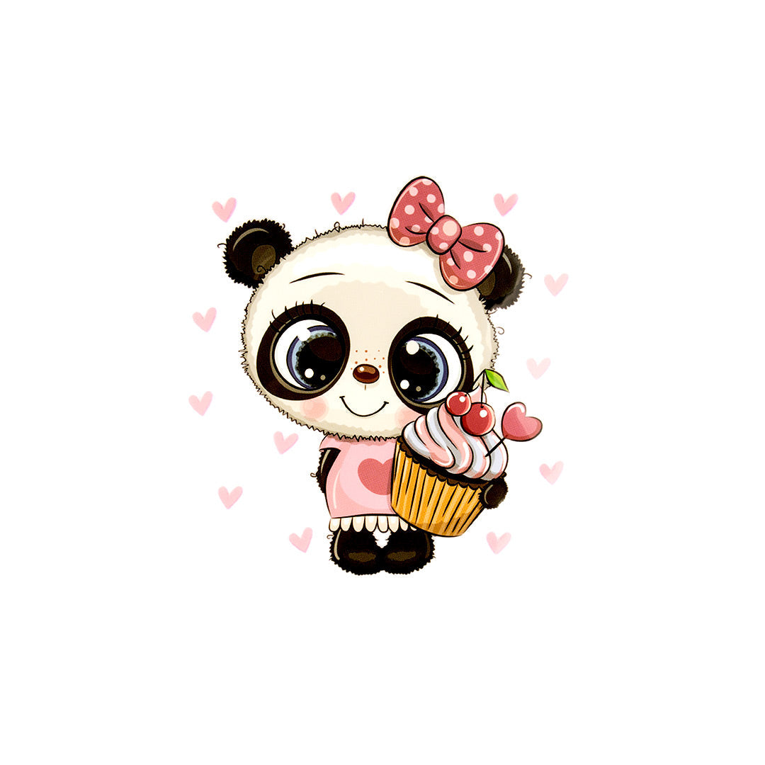 Aplique en Vinilo Panda Cupcake BY DELUXE Chile
