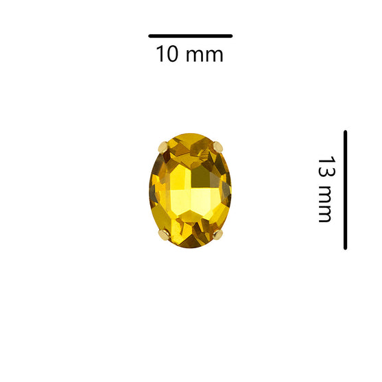 10 Unidades Piedra Brillante de Cristal Dorado BY DELUXE Chile