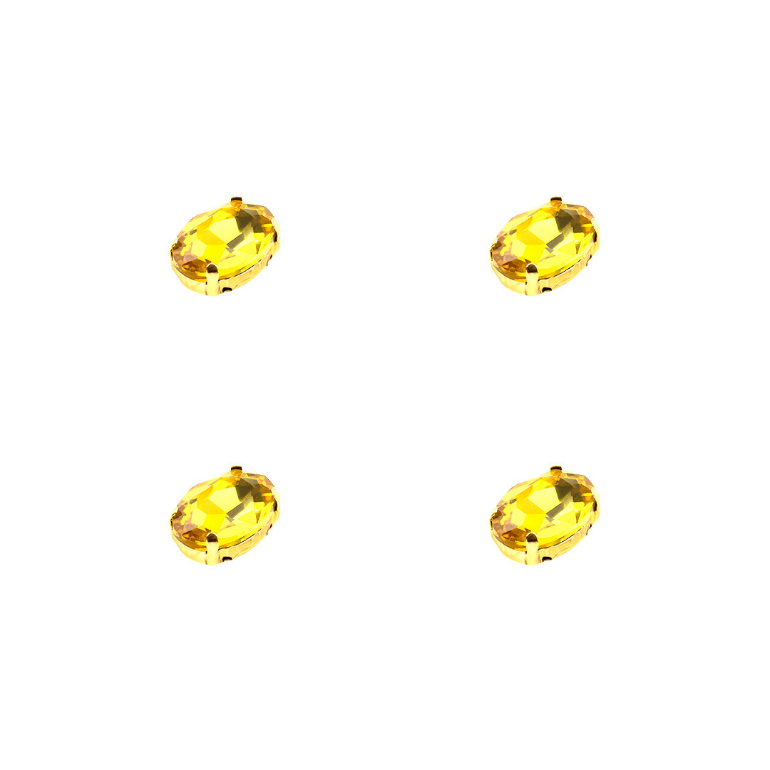 10 Unidades Piedra Brillante de Cristal Dorado BY DELUXE Chile