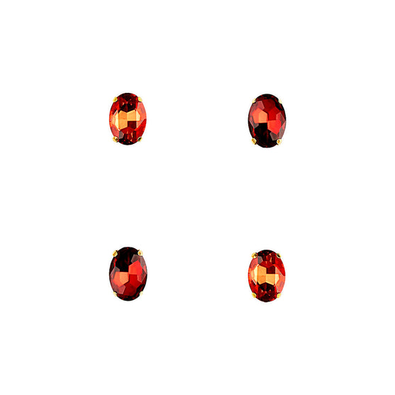 10 Unidades Piedra Brillante de Cristal Rojo BY DELUXE Chile