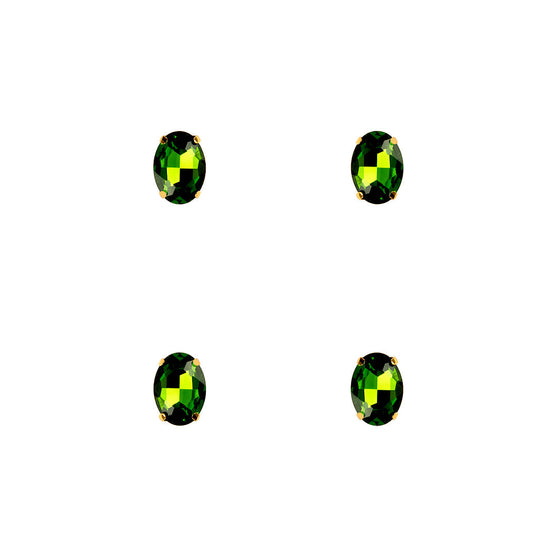 10 Unidades Piedra Brillante de Cristal Verde BY DELUXE Chile