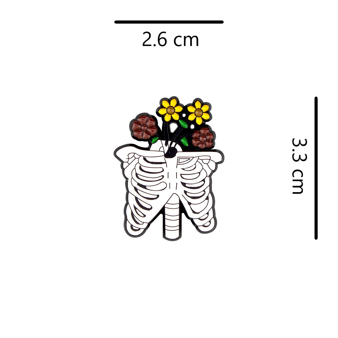 Pin Esqueleto Flores BY DELUXE Chile