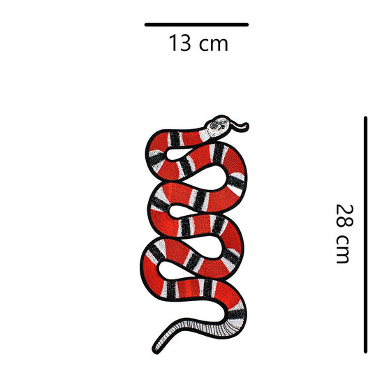 Parche Serpiente Bordada Cristales BY DELUXE Chile