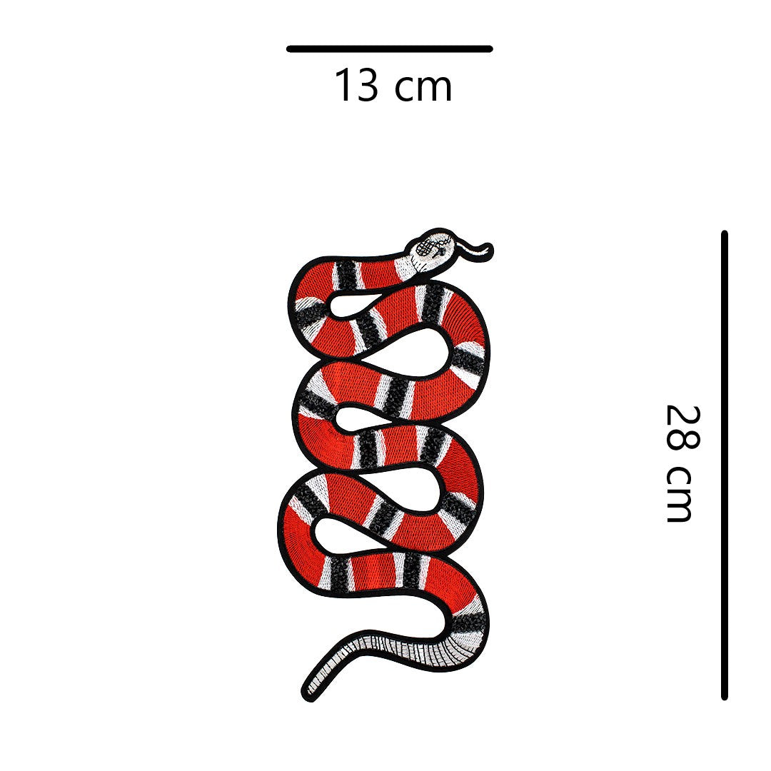 Parche Serpiente Bordada Cristales BY DELUXE Chile