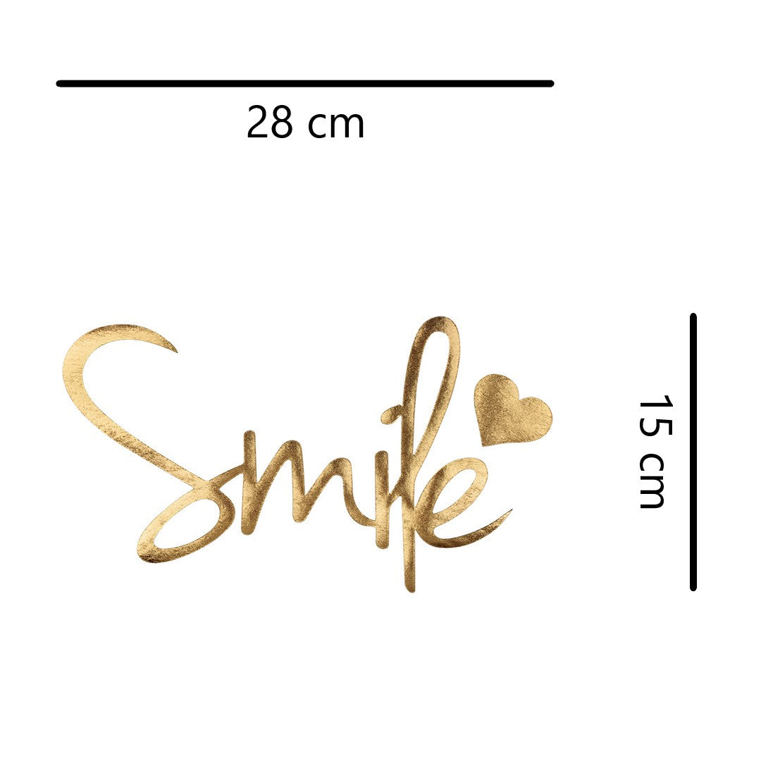 Parche Smile Dorado Brillante BY DELUXE Chile