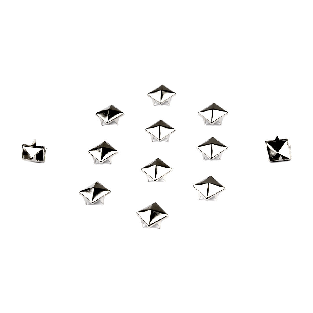 100 Unidades Tacha Plateada Pirámide BY DELUXE Chile