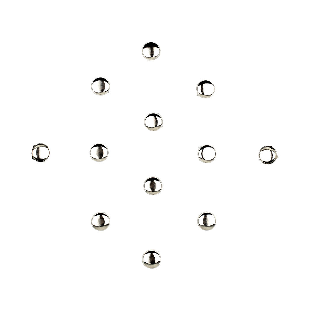 100 Unidades Tacha Plateada Redonda BY DELUXE Chile