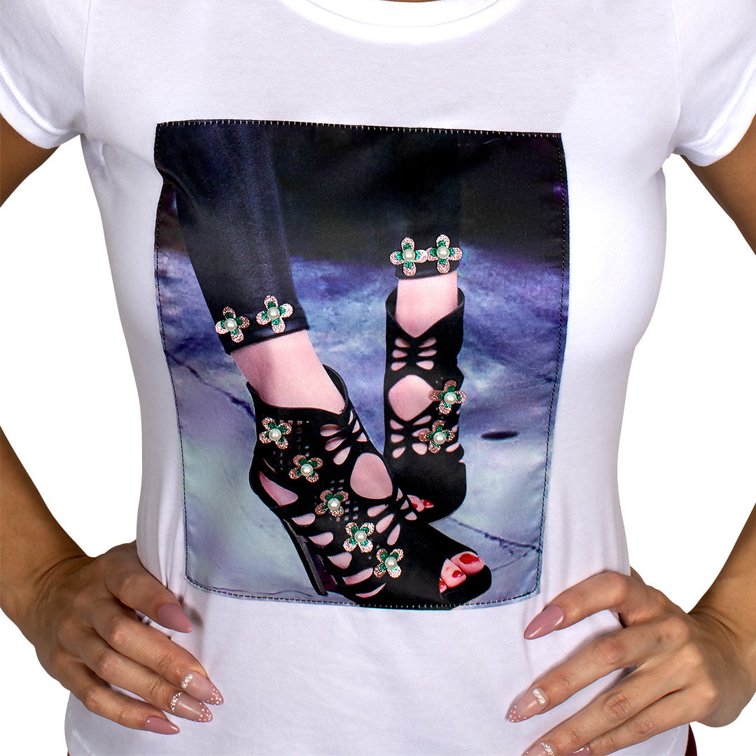 Aplique Tacones Negros Perlas BY DELUXE Chile