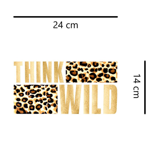 Parche Think Wild Dorado Animal Print Felpa BY DELUXE Chile