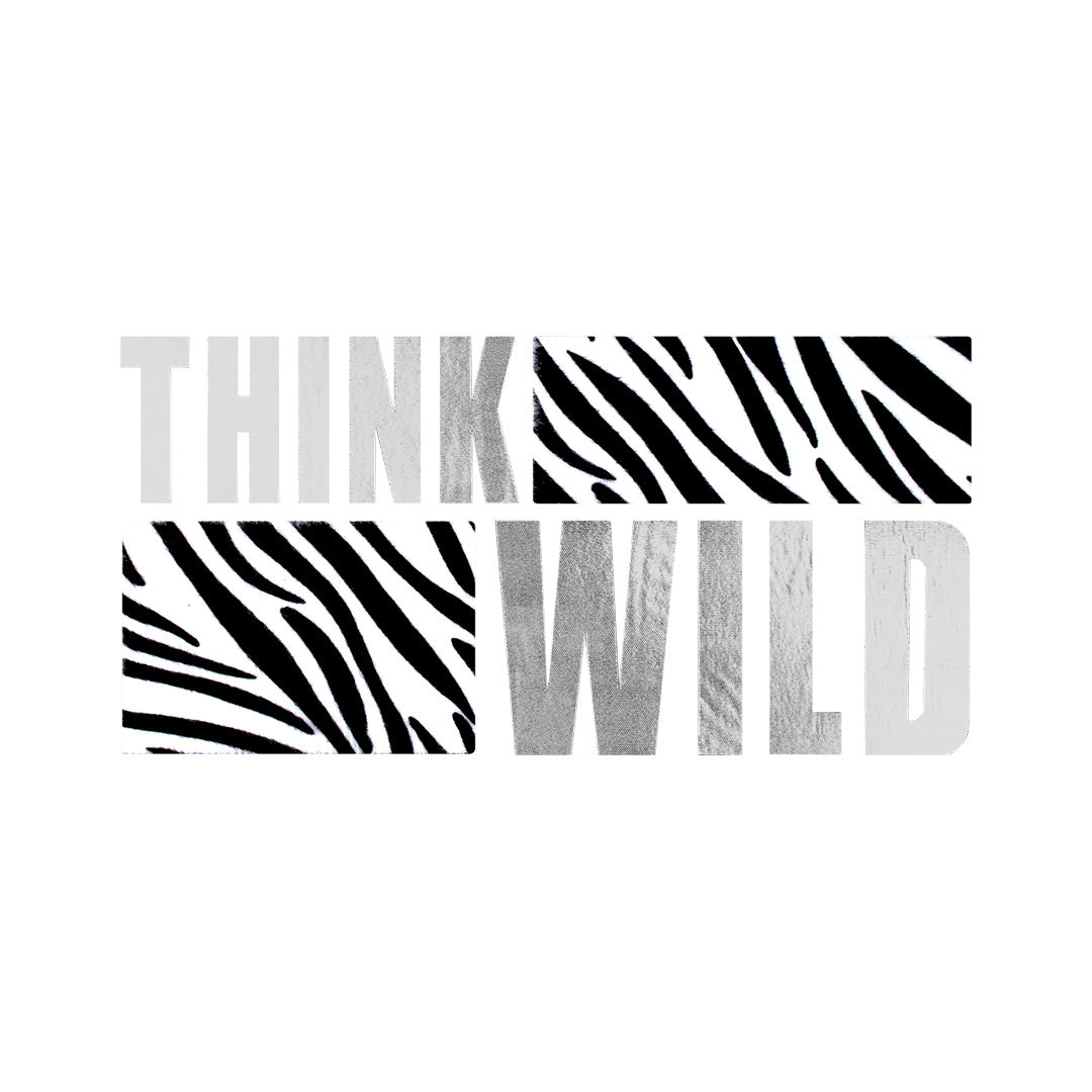 Parche Think Wild Plateado Animal Print Felpa BY DELUXE Chile