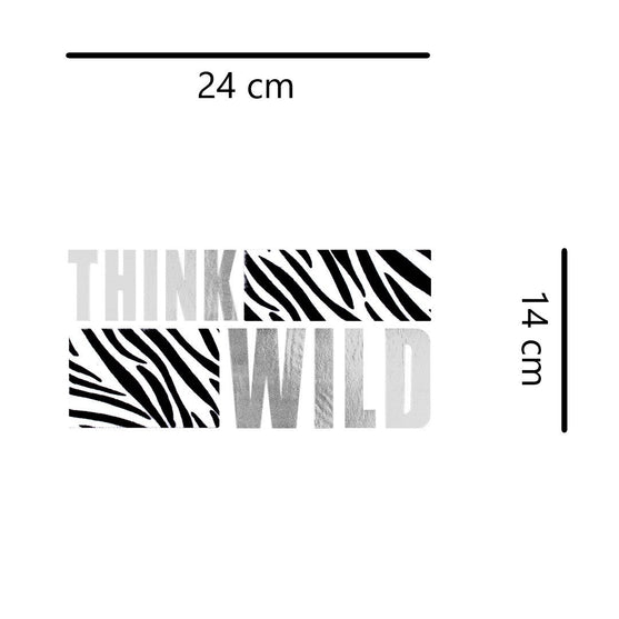 Parche Think Wild Plateado Animal Print Felpa BY DELUXE Chile