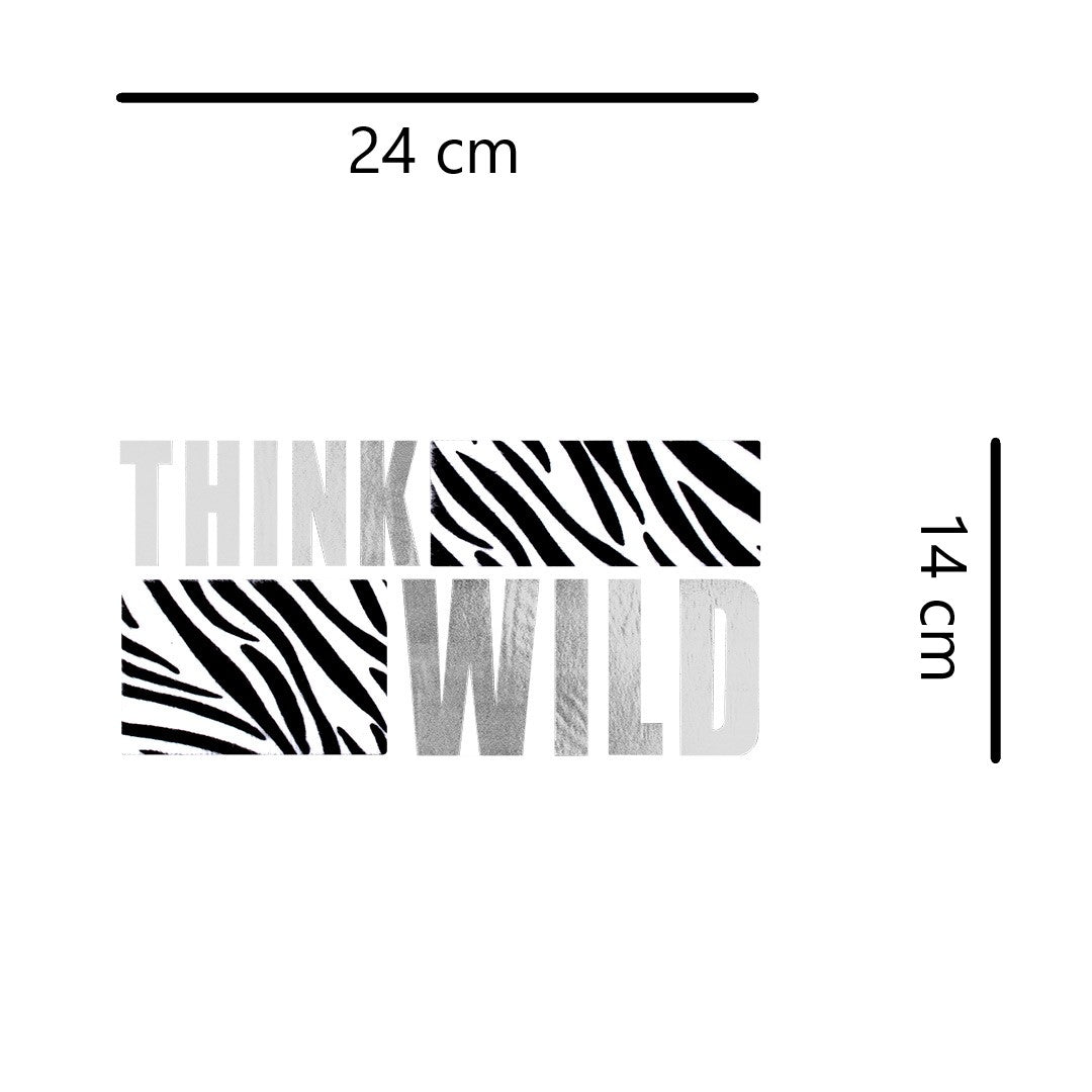 Parche Think Wild Plateado Animal Print Felpa BY DELUXE Chile