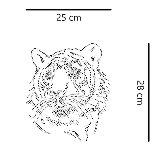 Aplique Tigre Negro Strass BY DELUXE Chile